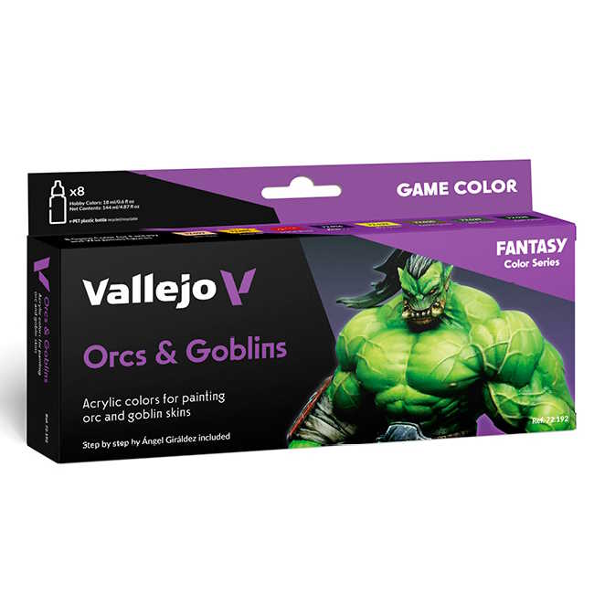 Sada modelářských barev Vallejo 8x18ml – Orcs & Goblins