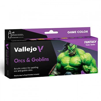 Sada modelářských barev Vallejo 8x18ml – Orcs & Goblins