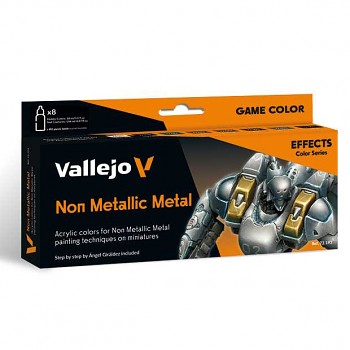 Sada modelářských barev Vallejo 8x18ml – Non Metallic Metal