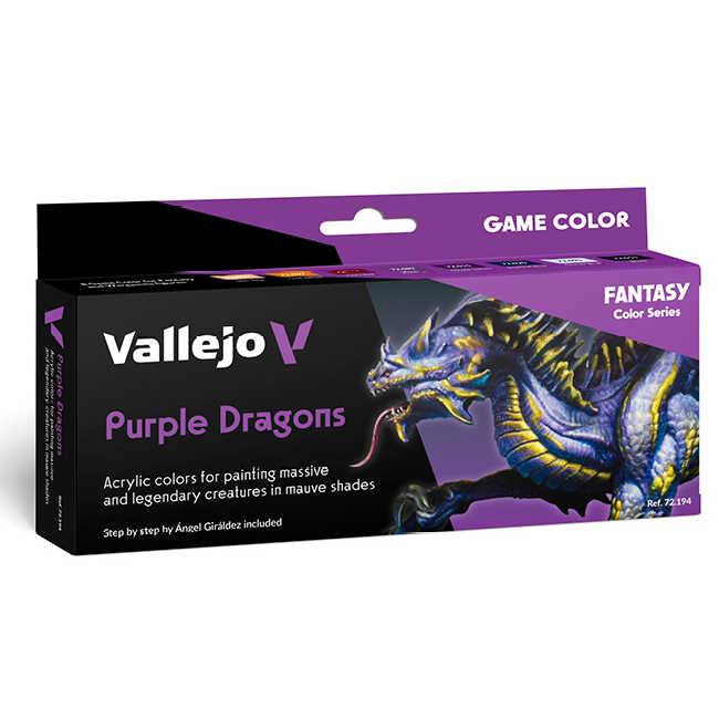 Sada modelářských barev Vallejo 8x18ml – Purple Dragons
