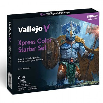 Sada modelářských barev Vallejo 12x18ml s figurkou – Starter Set