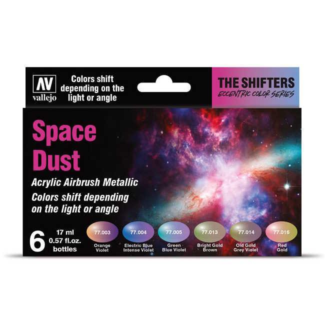 Sada modelářských barev Vallejo Shifters 6x17ml – Space Dust