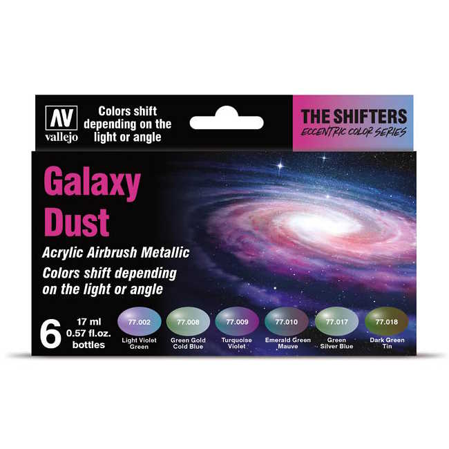Sada modelářských barev Vallejo Shifters 6x17ml – Galaxy Dust