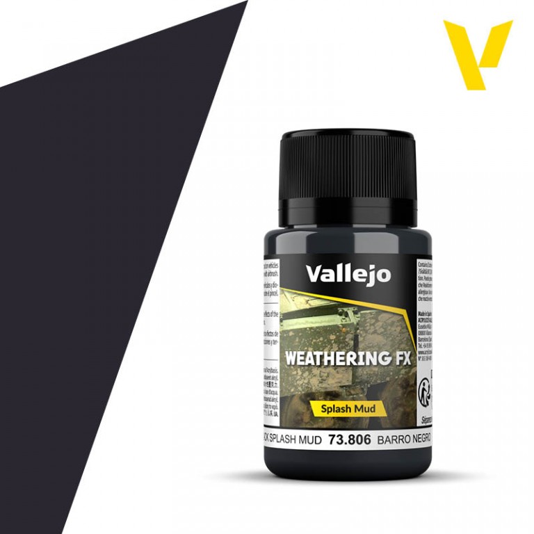 Vallejo Weathering FX 40ml – Black Splash Mud