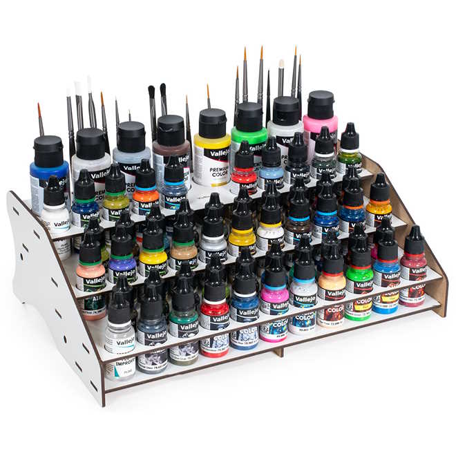 Stojan pro modelářské barvy Vallejo, šířka 34cm