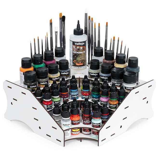 Stojan pro modelářské barvy Vallejo, rohový