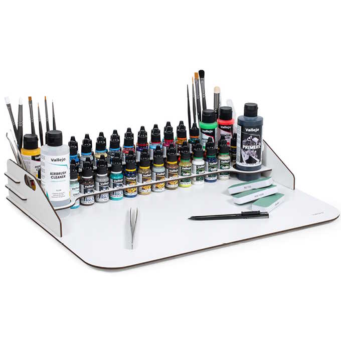 Pracovní stanice se stojanem na barvy Vallejo 50x37cm