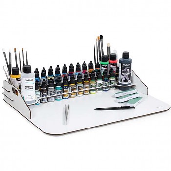 Pracovní stanice se stojanem na barvy Vallejo 50x37cm