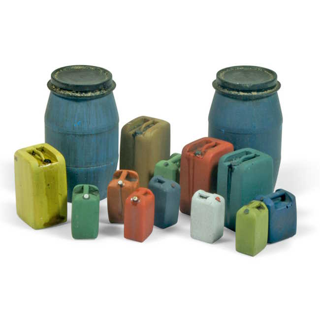 Modelářská scenérie Vallejo – Assorted Modern Plastic Drums #2