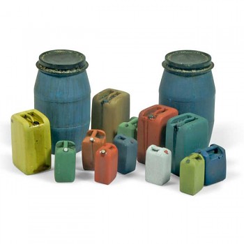 Modelářská scenérie Vallejo – Assorted Modern Plastic Drums #2