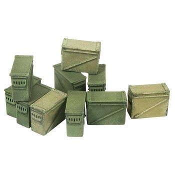Modelářská scenérie Vallejo – Large Ammo Boxes 12,7 mm