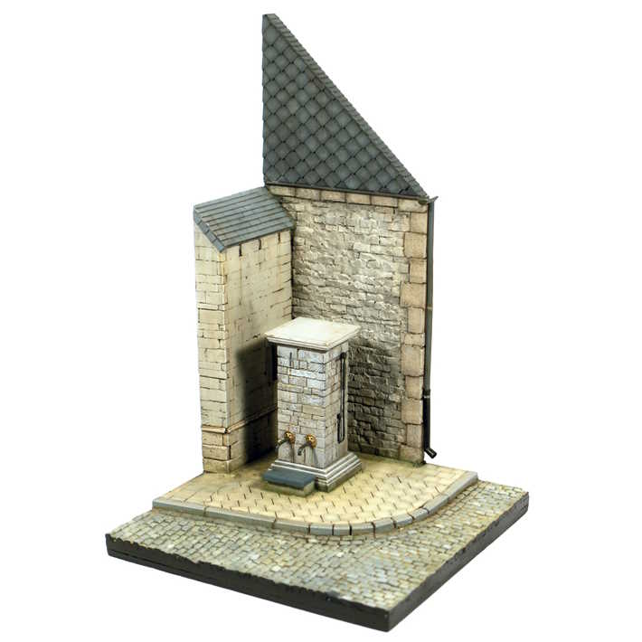 Modelářská scenérie Vallejo – Street Corner with Waterpump Normandy