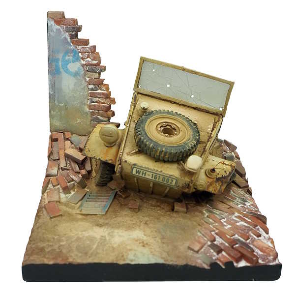 Modelářská scenérie Vallejo – Kubelwagen Base (Front)