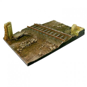 Modelářská scenérie Vallejo – 31x21 Country Road Cross with Railway section