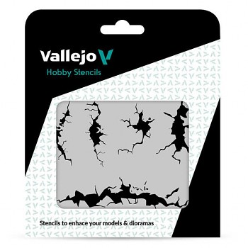 Modelářská šablona Vallejo – Cracked Wall