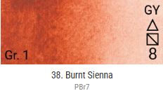 Akvarelové barvy Grand Godet – 38 Burnt Sienna