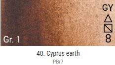 Akvarelové barvy Grand Godet – 40 Cyprus Earth