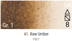 Akvarelové barvy Grand Godet – 41 Raw Umber