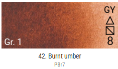 Akvarelové barvy Grand Godet – 42 Burnt Umber