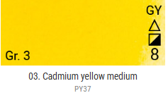 Akvarelové barvy Grand Godet – 03 Cadmium Yellow Medium