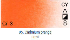Akvarelové barvy Grand Godet – 05 Cadmium Orange