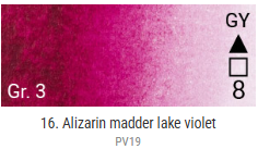Akvarelové barvy Grand Godet – 16 Alizarin Madder Lake Violet