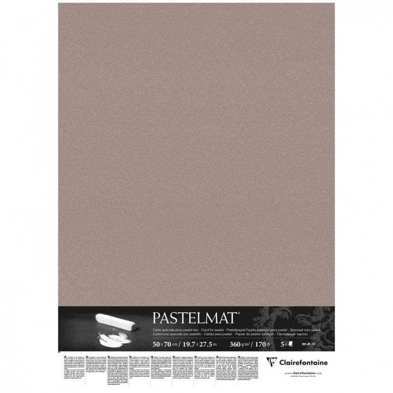 Papír pro pastel Pastelmat 50x70cm 360g dark grey