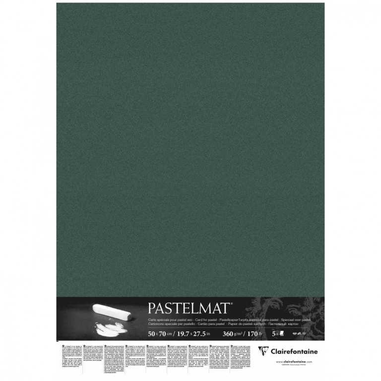 Papír pro pastel Pastelmat 50x70cm 360g dark green