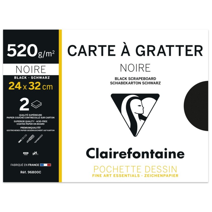 Vyškrabávací karton 520g 24x32cm 2ks