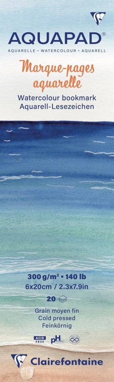 Záložkový blok pro akvarel Aquapad 6x20cm 300g