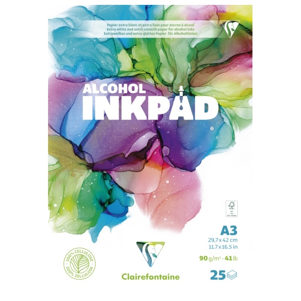 Blok pro alkoholové inkousty Inkpad lepený A3 90g