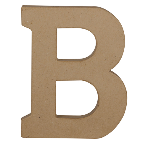 Písmeno z papírové hmoty – B