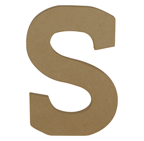 Písmeno z papírové hmoty – S