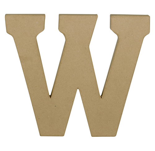 Písmeno z papírové hmoty – W