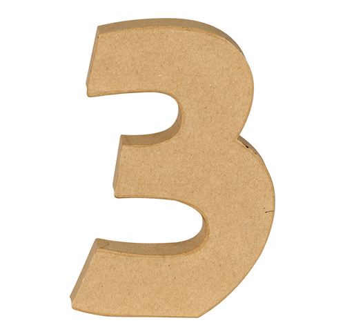 Číslovky z papírové hmoty – 3