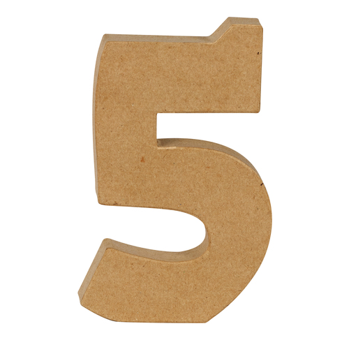 Číslovky z papírové hmoty – 5