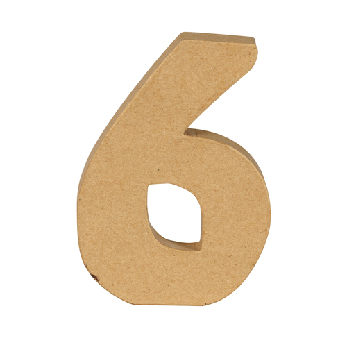 Číslovky z papírové hmoty – 6