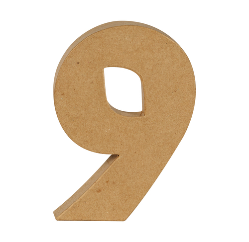 Číslovky z papírové hmoty – 9