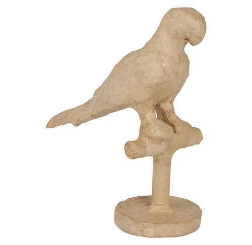 Papoušek z papírové hmoty malý