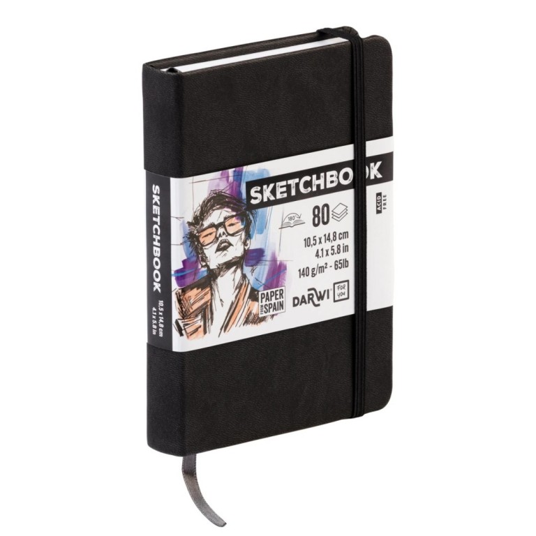 Sketchbook Darwi A6 Black