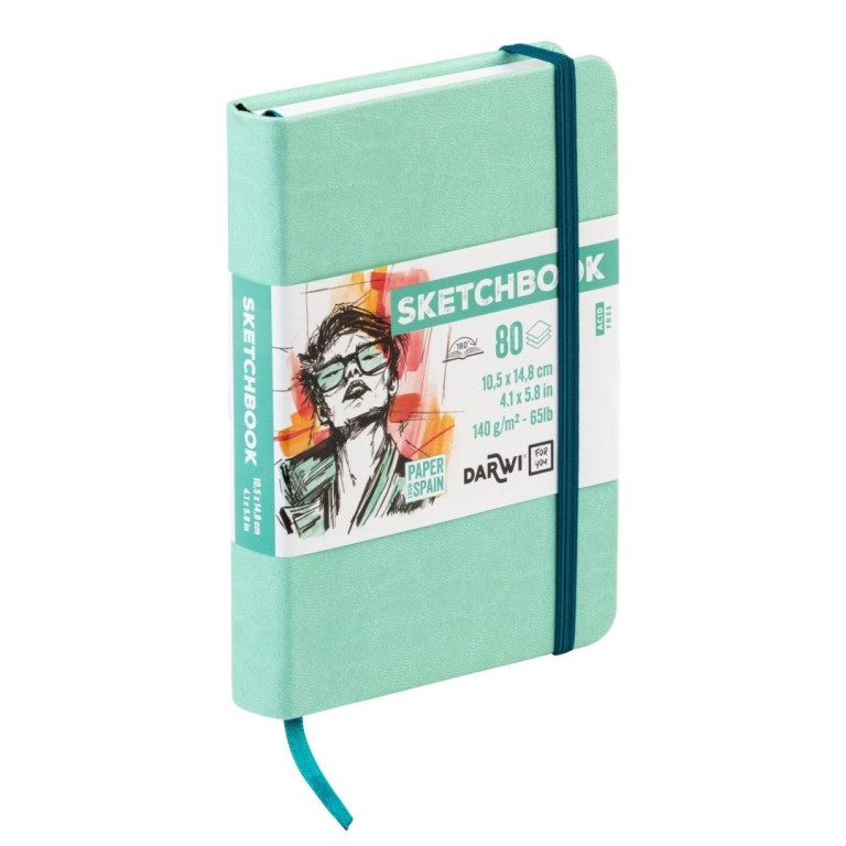 Sketchbook Darwi A6 Mint green