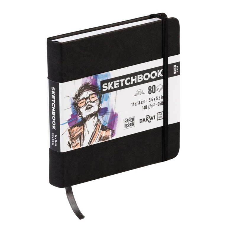 Sketchbook Darwi 14x14 Black