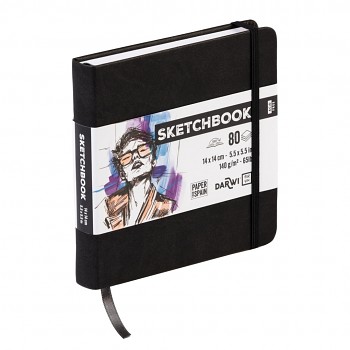 Sketchbook Darwi 14x14 Black