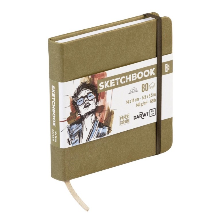 Sketchbook Darwi 14x14 Khaki