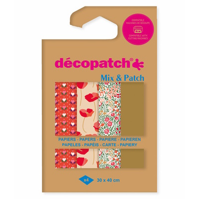 Papíry na dekupáž 4ks – Love is in the meadow