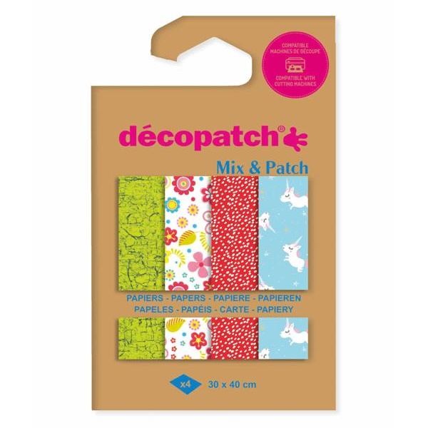 Papíry na dekupáž 4ks – Enchanted unicorns