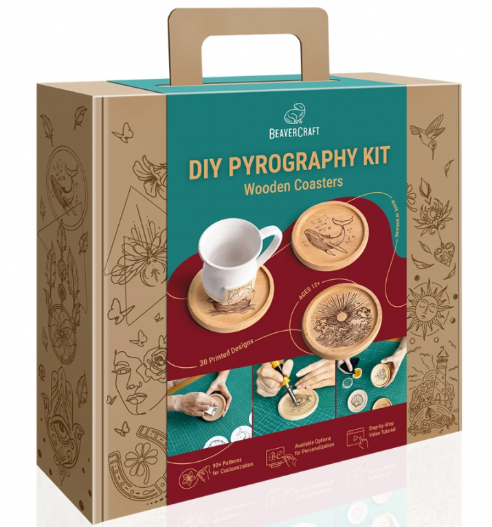 Pyrografická sada na výrobu podtácků BeaverCraft