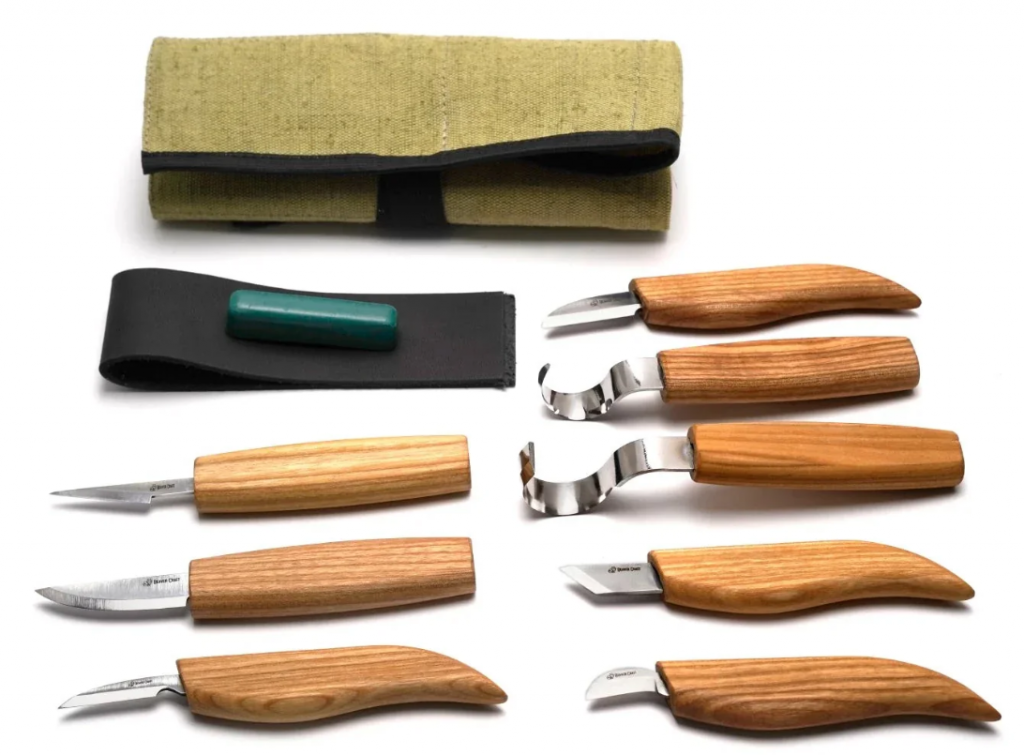 Řezbářská sada 8 nožů v rolovacím pouzdře BeaverCraft