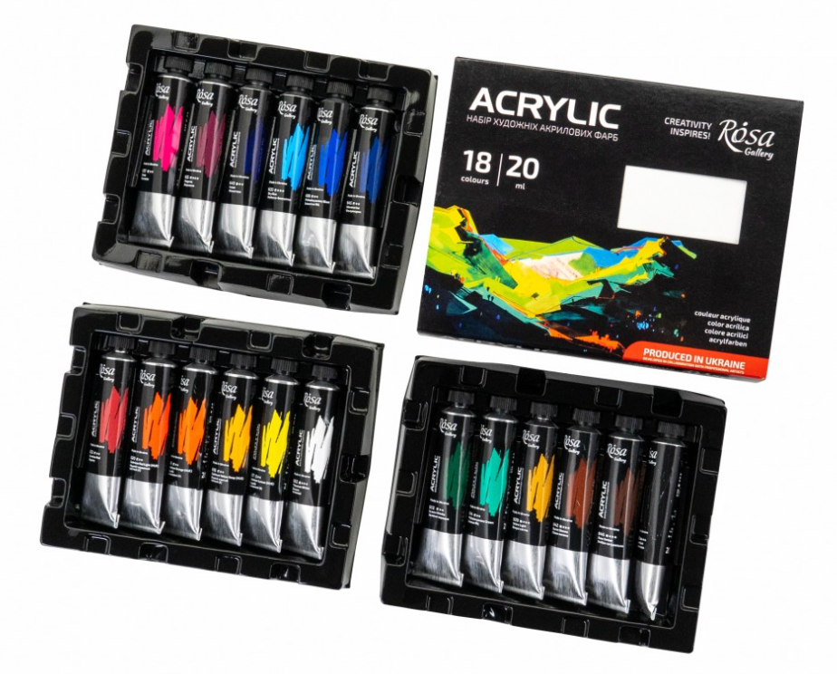 Sada akrylových barev Rosa Gallery 18x20ml
