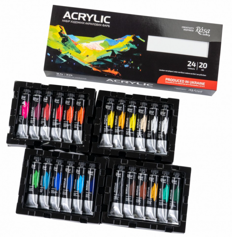Sada akrylových barev Rosa Gallery 24x20ml